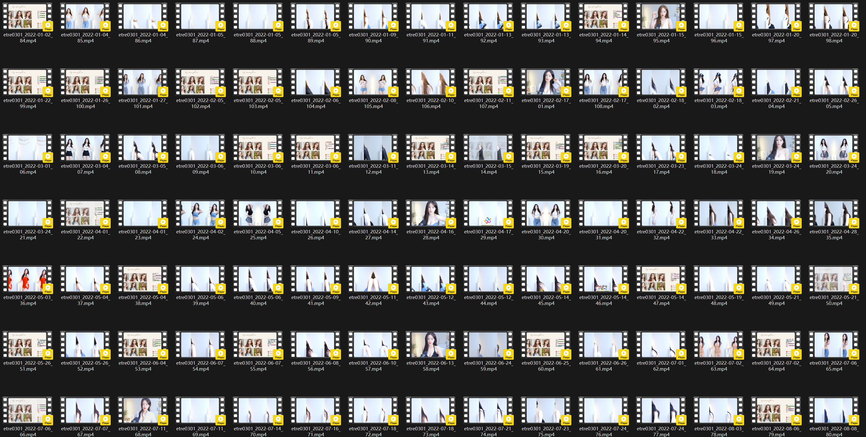 BJ 雷切尔 성하 etre0301 | 2022年1-8月 Collections